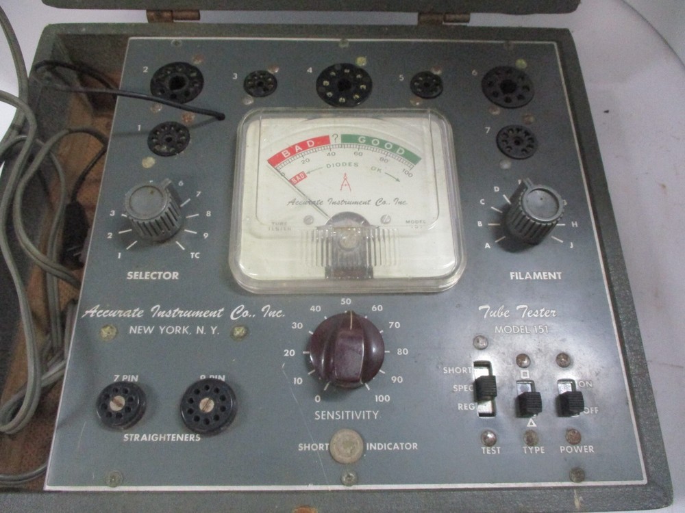 Accurate Instruments Model 151 Tube Tester UNTESTED AS IS