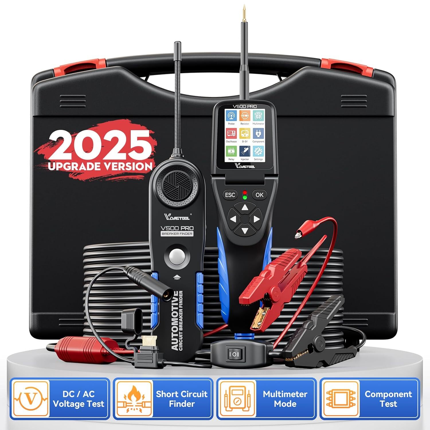 Electric Circuit Power Tester Probe Oscilloscope Fuel Injector Tester Relay Test
