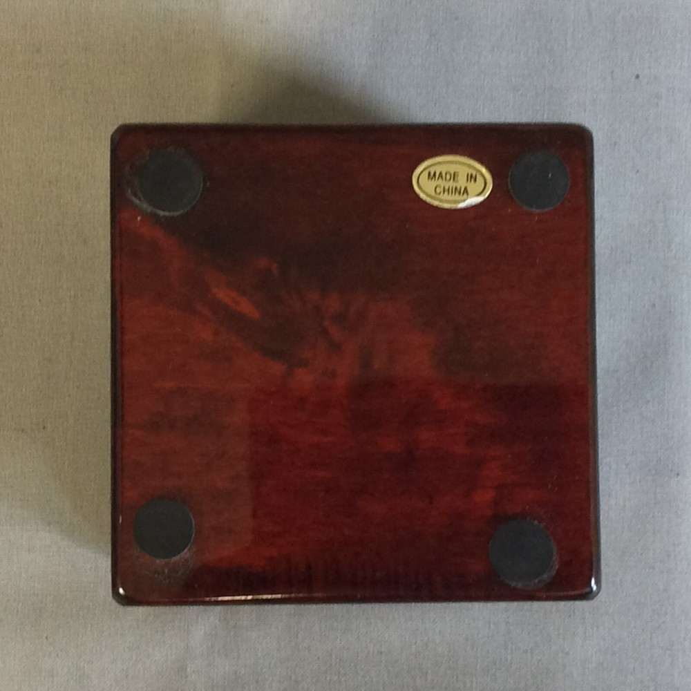 Maroon Glossy Finish Bey Berk Clock & Compass Square Cube Box