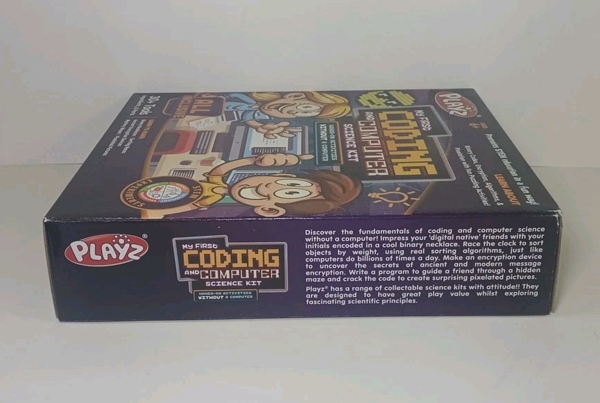 Playz My First Coding & Computer Science Kit Stem Experiments 30 Plus Tools-NEW