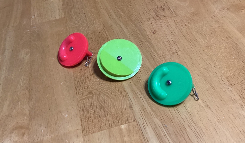 THREE (3) Big Jon MINI Disk Divers) Asst. Colors and Sizes-Nice condition