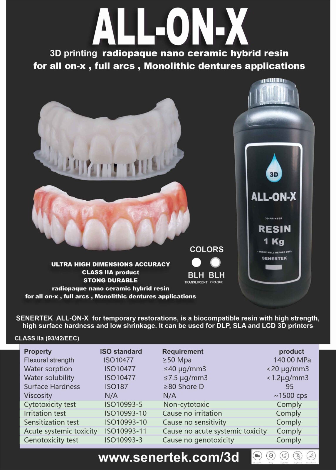 DLP SLA LCD 3d printer ALL ON X resin - for all on x cases, bridges,arcs, hybrid