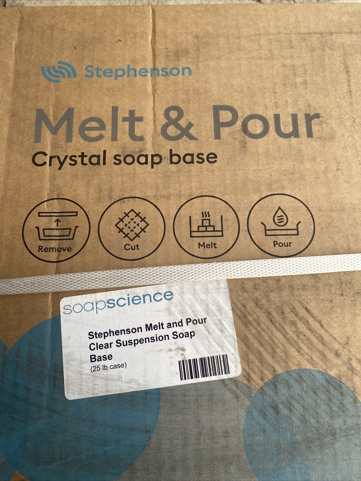 Stephenson 25 lbs Clear Crystal OV, Melt and Pour Block Bulk Soap Base