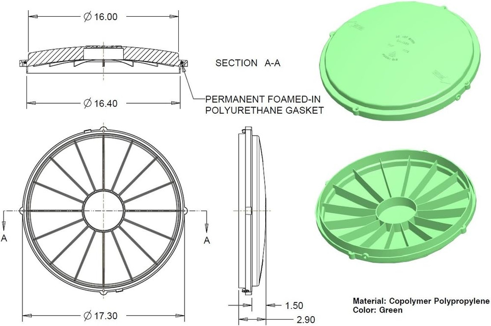 16" Septic Tank Lid
