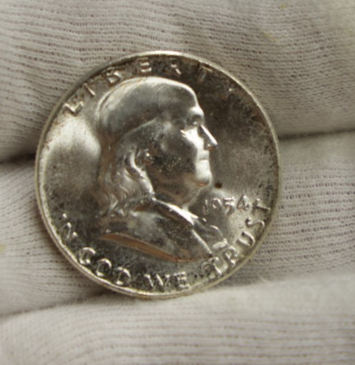 1954  US Franklin Half 50c Nice Unc