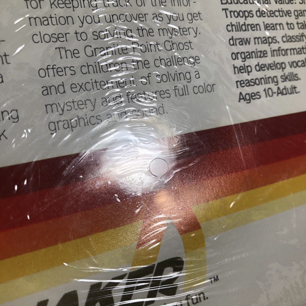 NEW SEALED Commodore 64 Game Snooper Troops Case #1 The Granite Point Ghost POOR