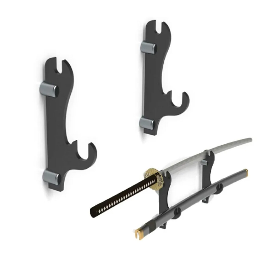 Sword Hook Wall Mount Samurai Sword Hanger Display Holder for Katana Wakizashi