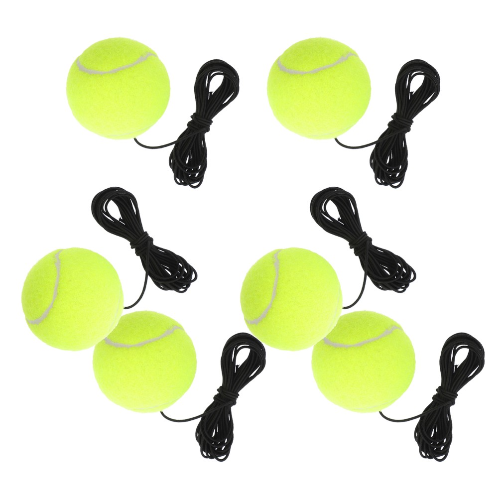 6 Pcs Tennis with Line Exercise Ropes Training for Home Learning Devices