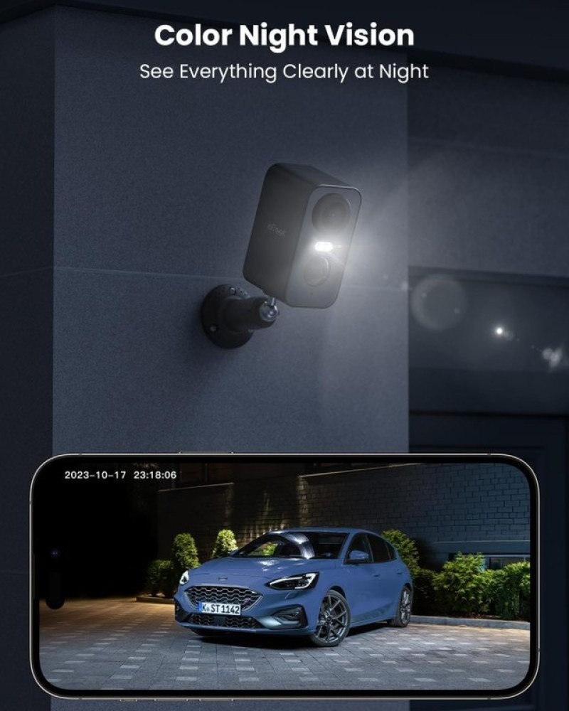 ieGeek Security Camera with Siren & Spotlight 2-Pack Wireless Outdoor, 2K 5MP