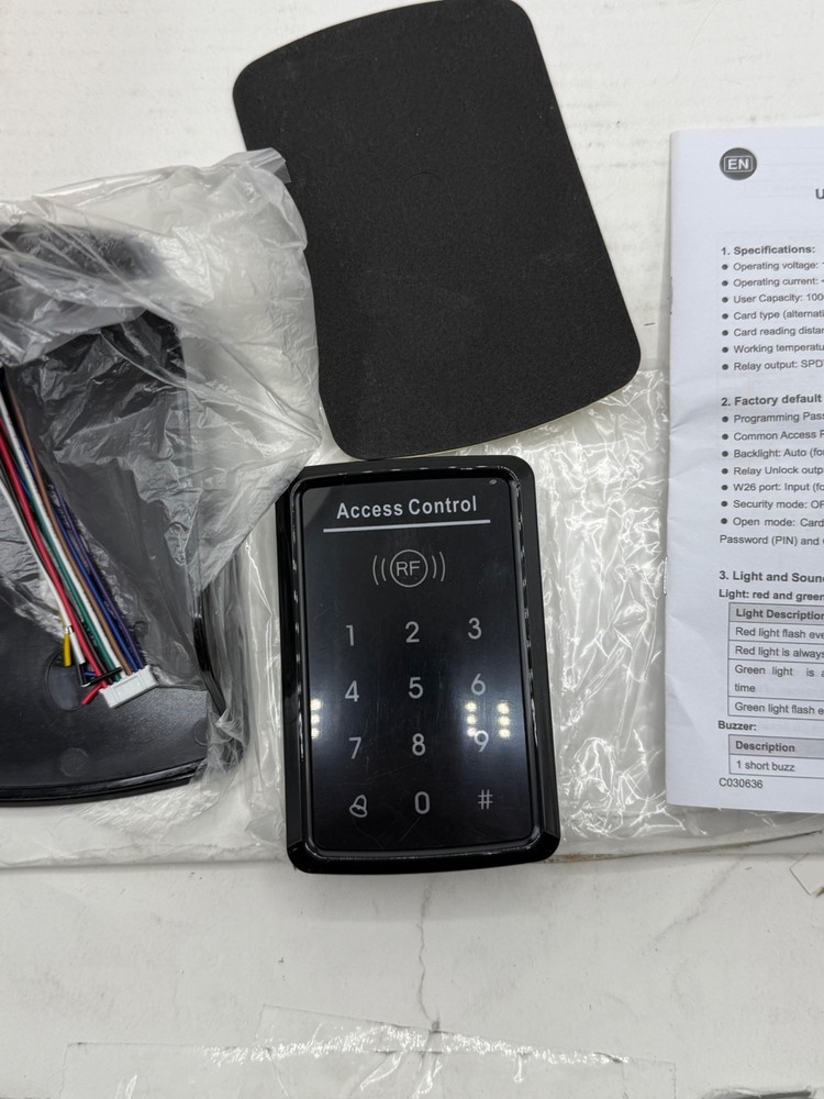 TOPENS TC175P Touch Panel Wired Keypad, Universal Keyless Entry Keypad DC 12V