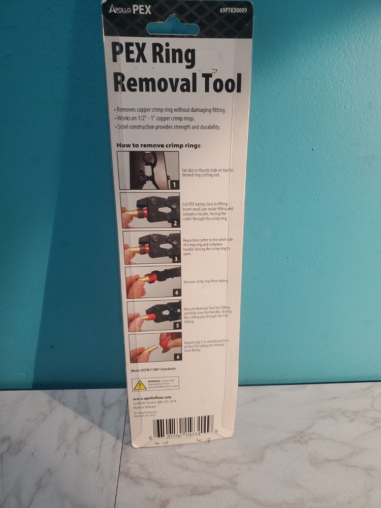 Apollo PEX Ring Removal Tool Model 69PTKD0009