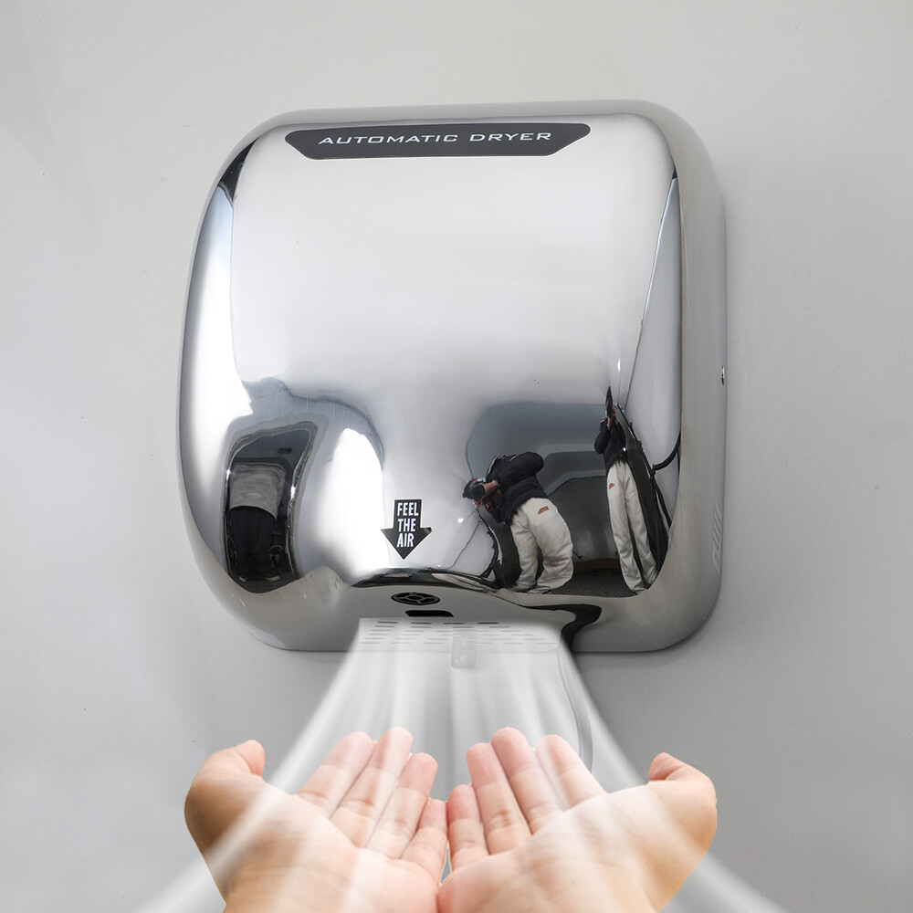 304 Stainless Hand Dryer Electric Automatic Sensor Handy Commercial for Bathroom