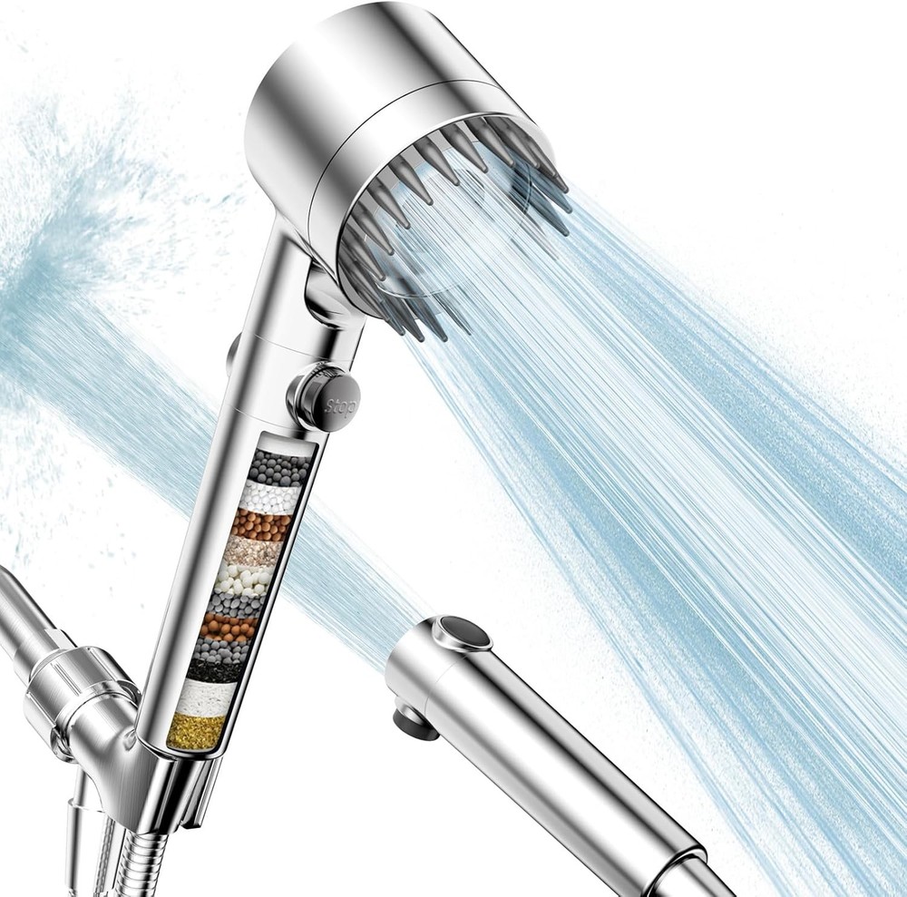 ed Shower Head with Handheld, High Prure Water Flow and Multiple