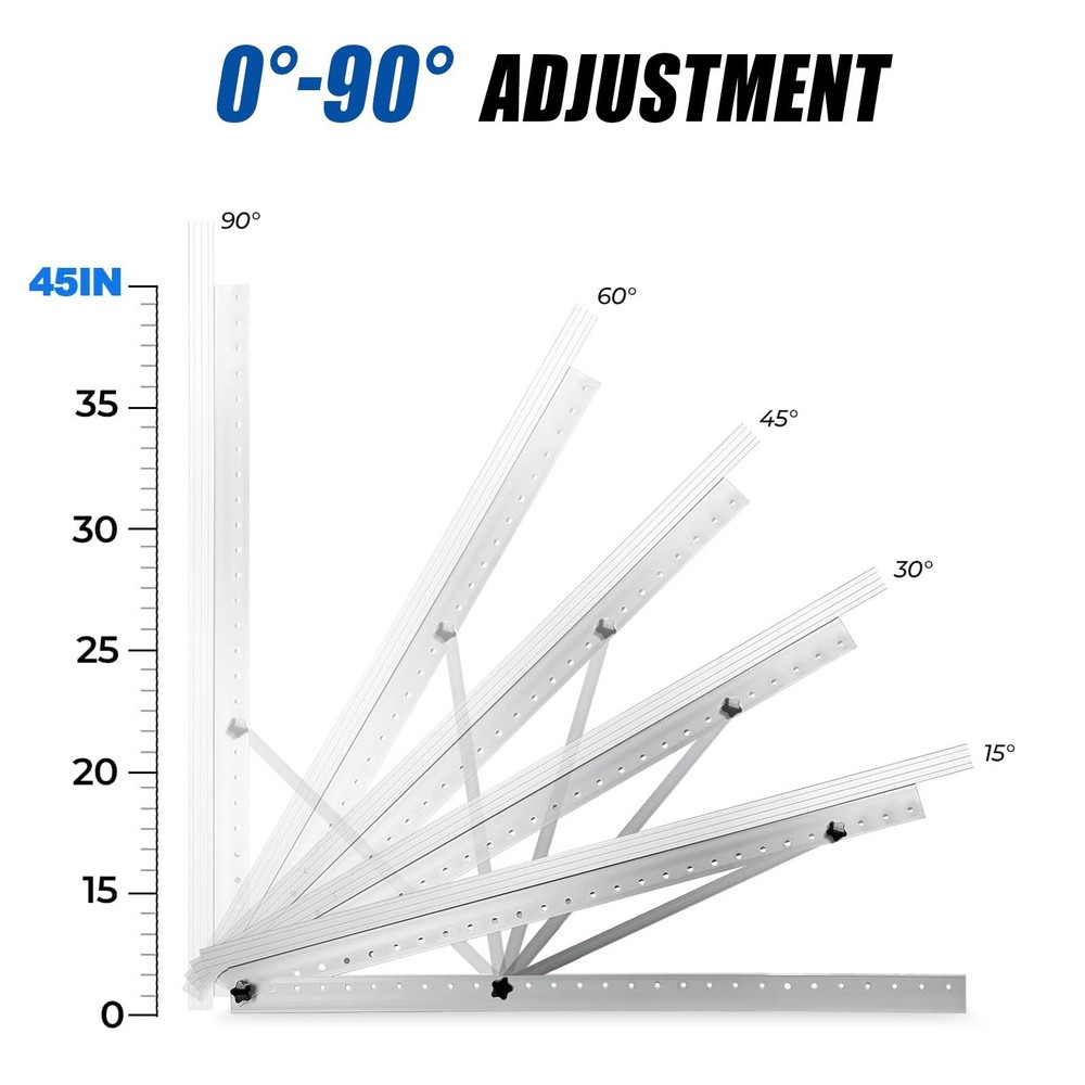 Solar Panel Mount Brackets, 2 Sets 45 inch with Foldable Tilt Legs, Suitable ...