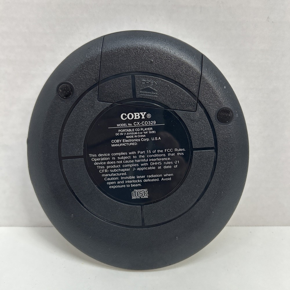 COBY Anti-Skip Protection Digital CD Player 1 bit DAC Silver CX-CD329 Untested