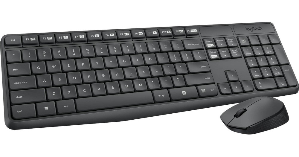 Logitech MK235 920-007897 Wireless Keyboard and Mouse - Black