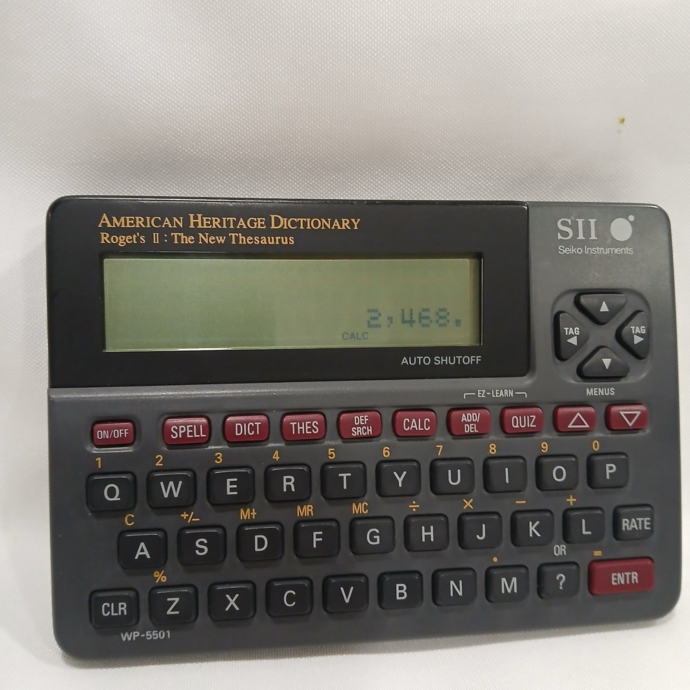 Seiko Instruments SII WP-5501 American Heritage Dictionary Electronic Thesaurus