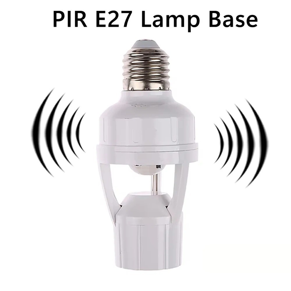 Infrared PIR Motion Sensor E27 LED Light Lamp Bulb Holder Socket Switch 110/220V