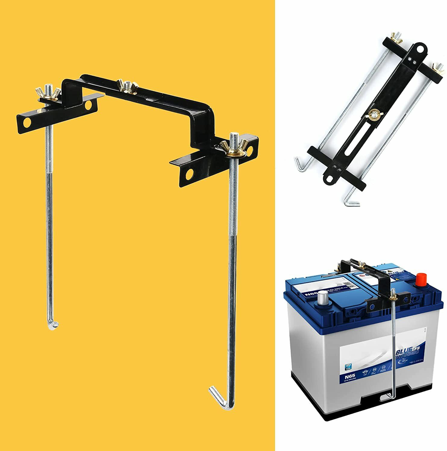 10.6'' Adjustable Car Crossbar Battery Hold Down Bracket Holder Storage 27 CM