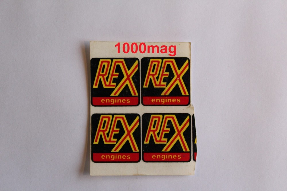 REX ENGINES ENGINE VINTAGE COLLECTOR MODEL STICKER DECAL