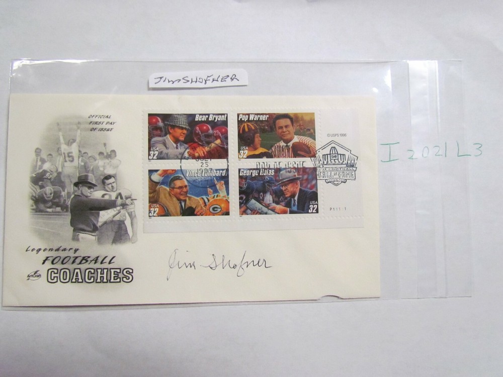 Jim Shafner signed First Day Cover Envelope