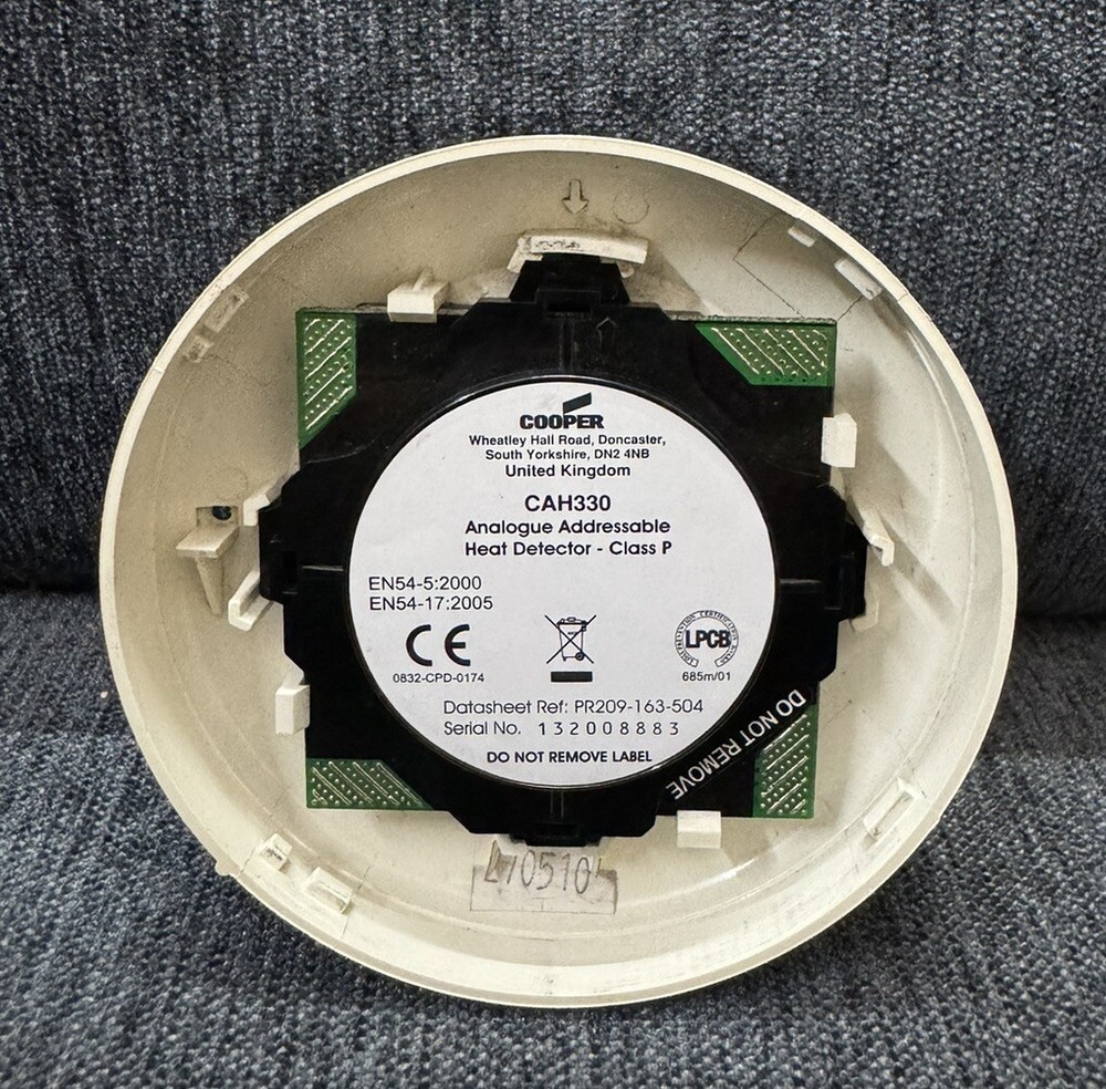COOPER ANALOGUE ADDRESSABLE HEAT DETECTOR CAH330