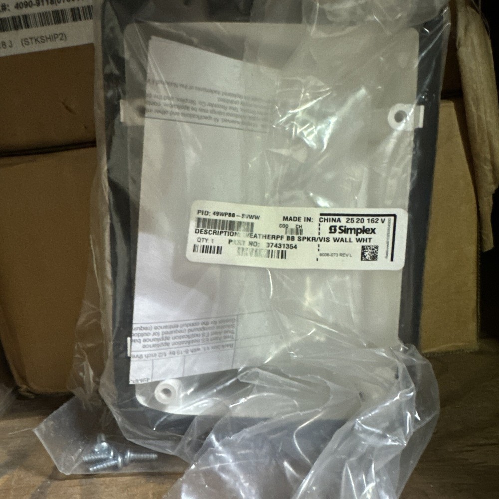 49WPBB-SVWW Simplex - Weather PF SPKR:VIS WALL WHT