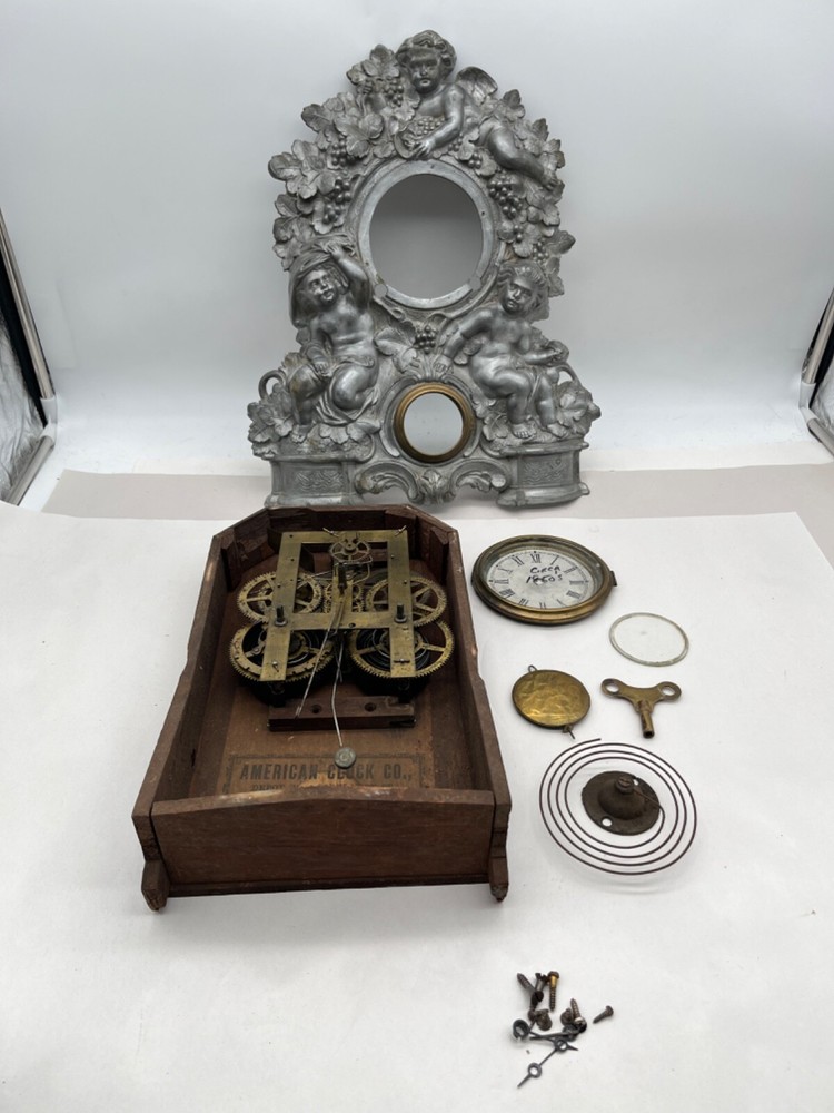1850's The American Clock Co. Cast Clock.
