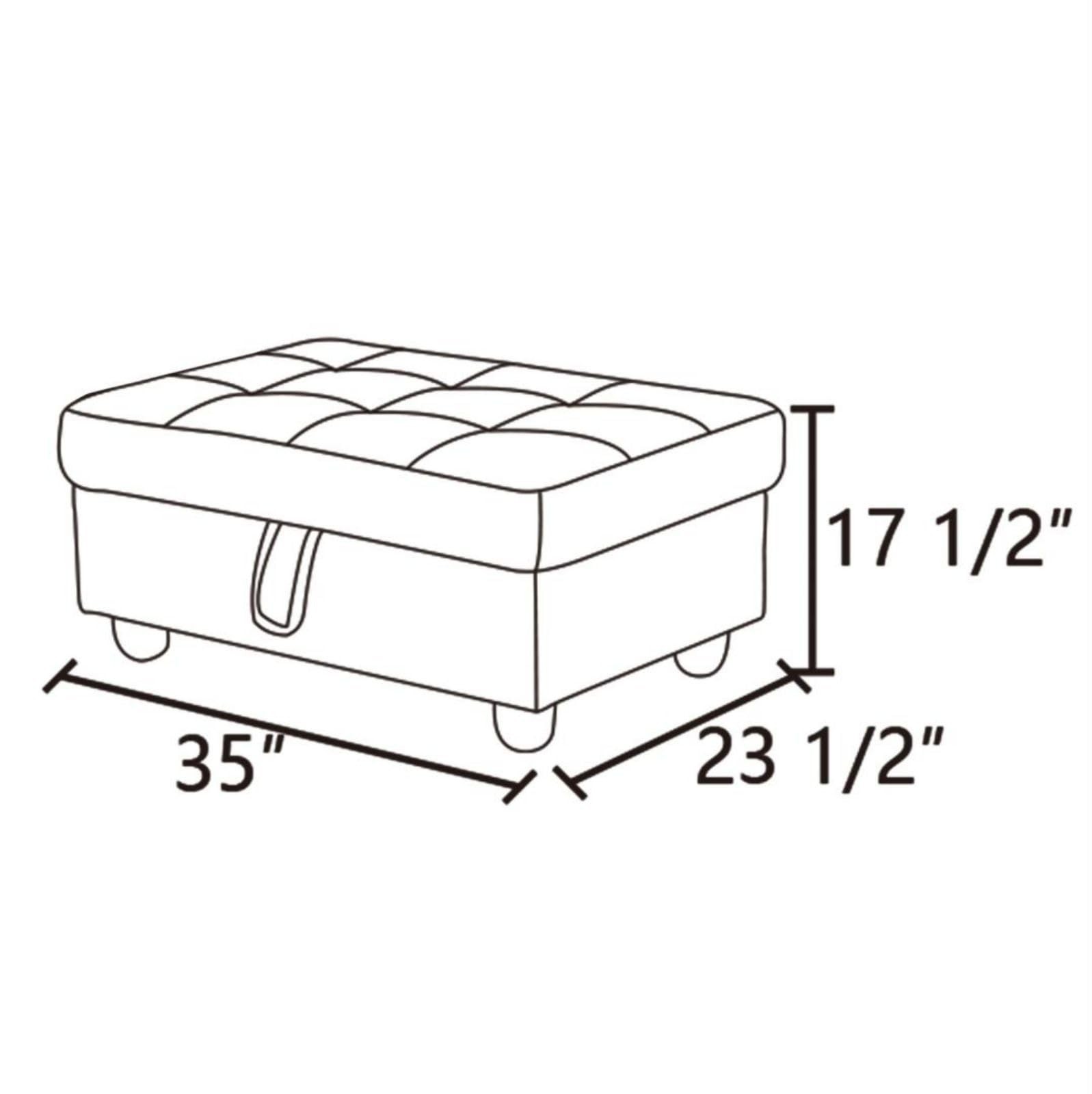 Ottoman Storage Ottoman Bench Semi PU Synthetic Leather Footrest Footstool wi...