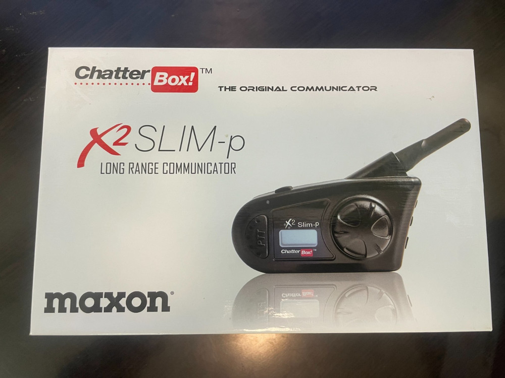 New/Open Box - Maxon Chatterbox X2 Slim-p Long Range Communicator System Kit