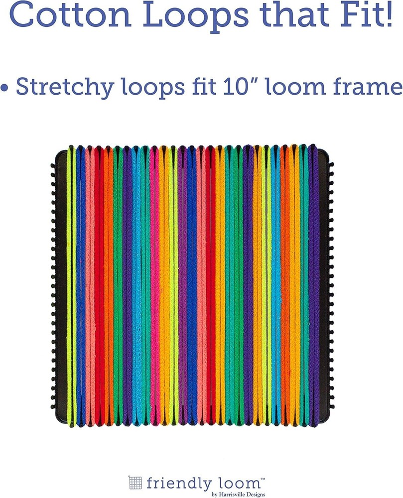 Friendly Loom | 10” PRO-Sized Multicolor Potholder Weaving Loops | Craft 2 Co...