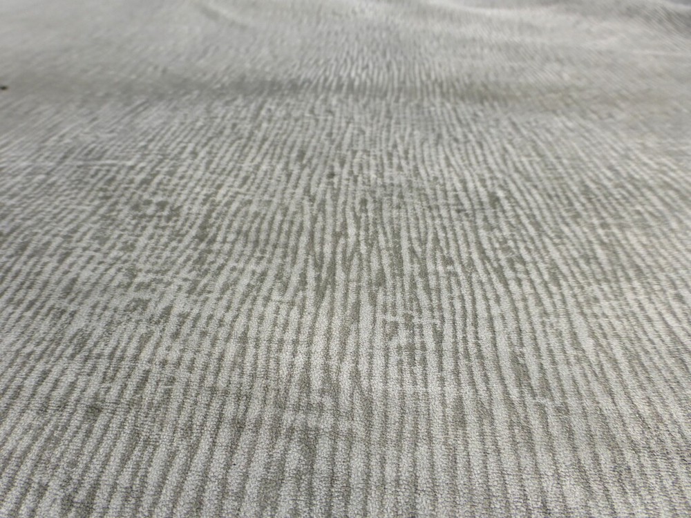 lambskin leather hide Light Grey Embossed Wavy Streaks Pattern Matte Finish