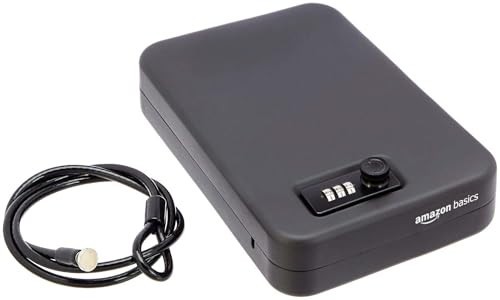 Portable Security Lock Box Safe with Combination Lock for Documents & Valuables