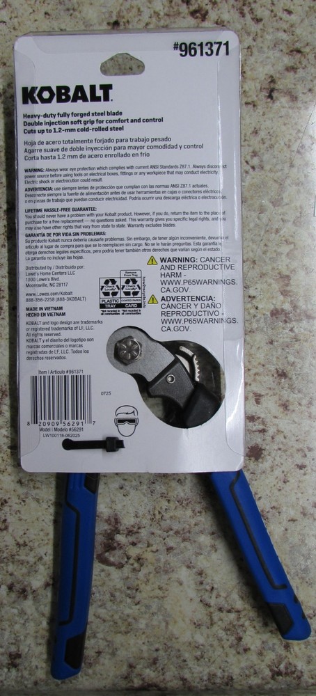 NEW Kobalt 961371 8" Heavy Duty Locking Shears A7