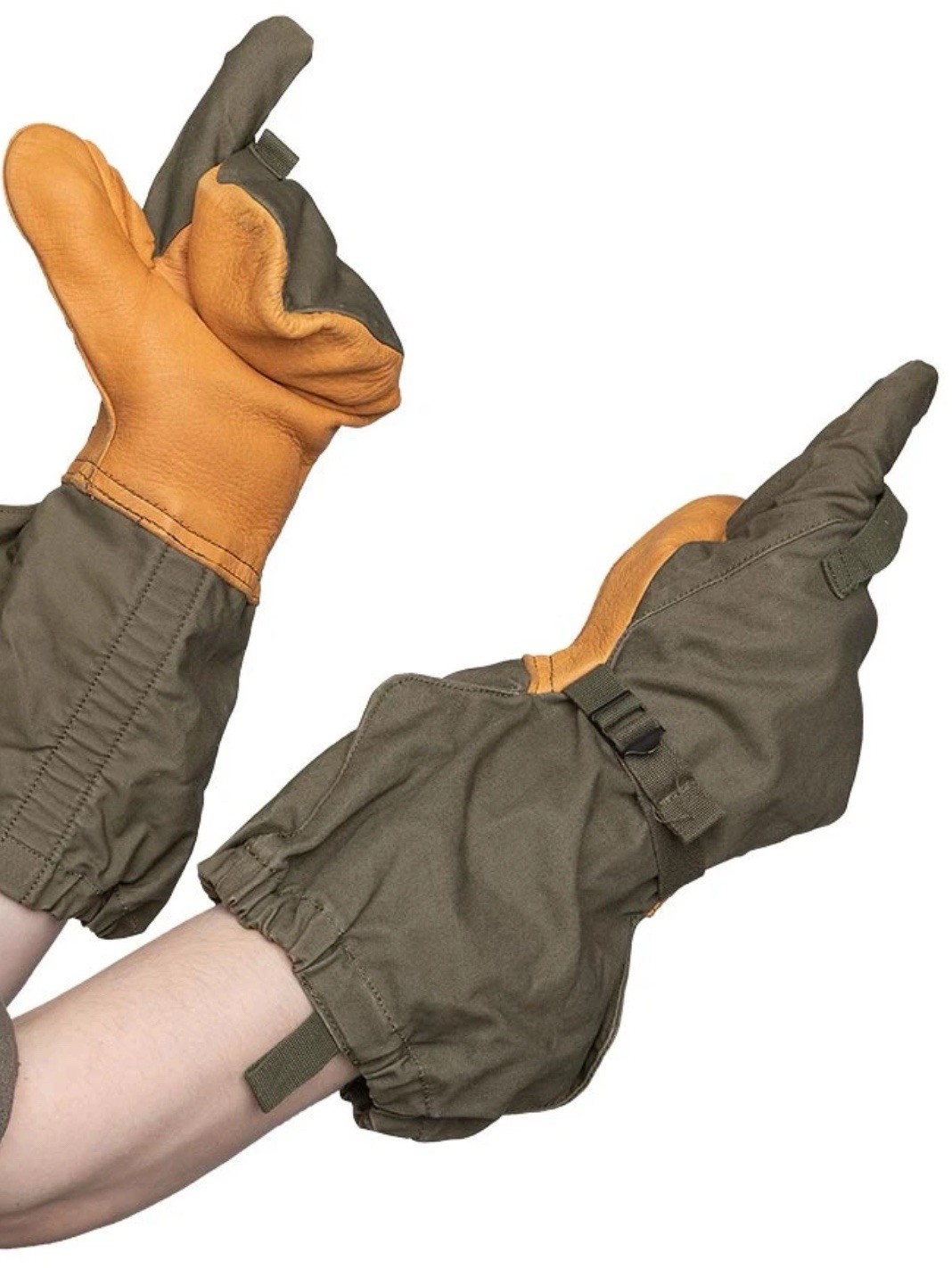 US Military M-1951 Korean Era Trigger Finger Mitten Gloves Shell, LARGE, NEW A12