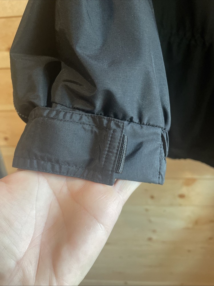 Vintage Google Security Black Jacket Zipper Button Up Excellent Condition Size L