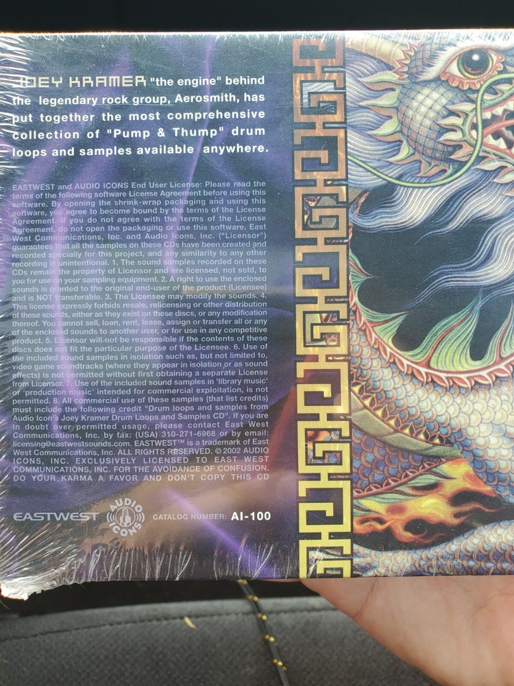 Rare Joey Kramer AEROSMITH DRUM SAMPLE LIBRARY