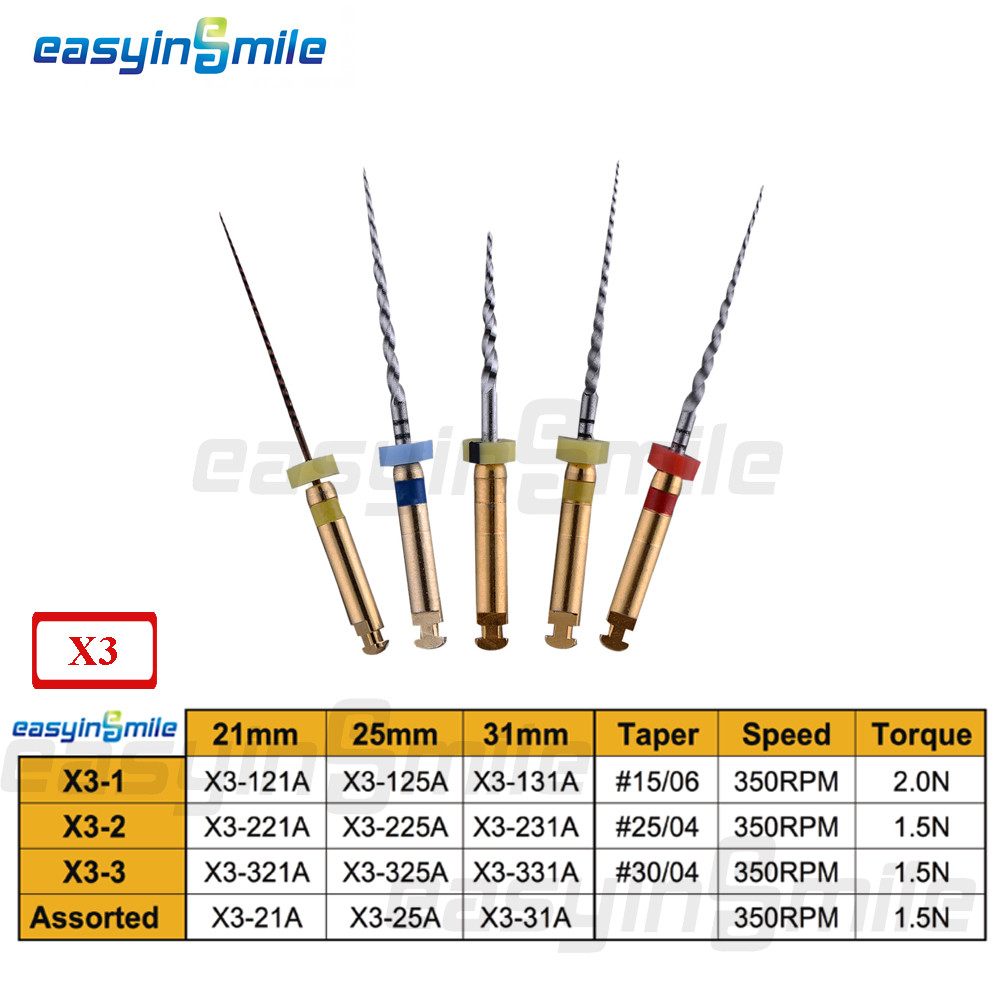 Dental NITI Endo Rotary Files Endodontic Gold Taper Files Engine Use EASYINSMILE