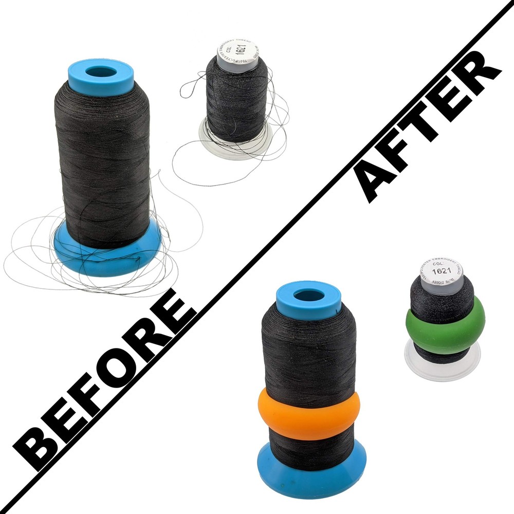 Thread Spool Savers – 50 Pieces – Spool Huggers Prevent Spooled Thread from U...
