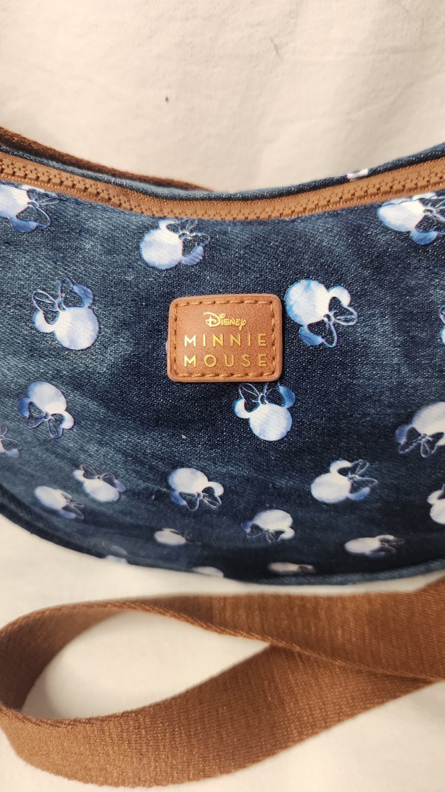 Disney Denim Minnie Mouse BioWorld Blue Crossbody Bag