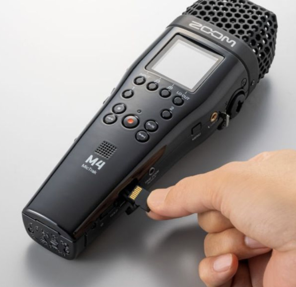 Zoom M4 4-track recorder with built-in timecode generator, 32-bit float support