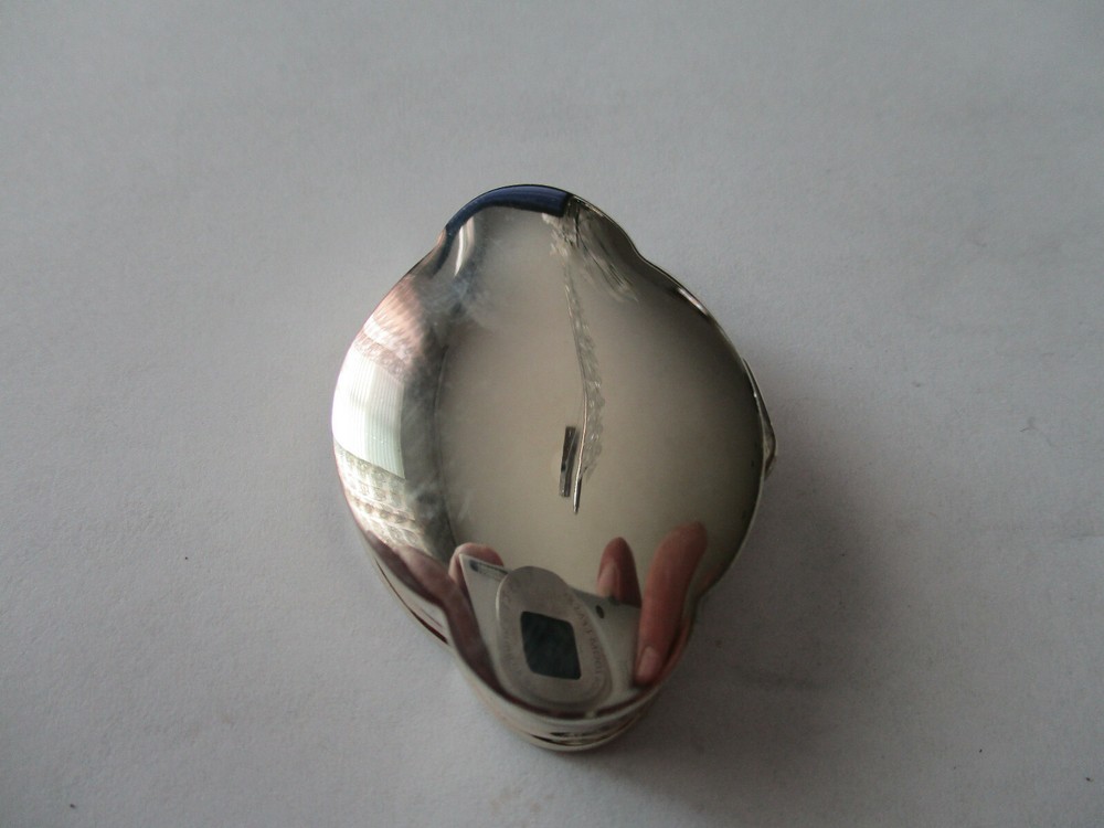 Sterling silver pill box infinity style solid 925 silver smooth top