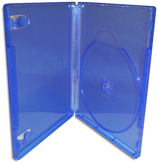 Single PLAYSTATION/PS4/PS5 14mm Translucent Blue Replacement Game Case 10-Pak