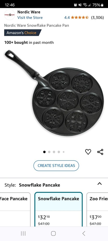 Nordic Ware Snowflake Pancake Pan