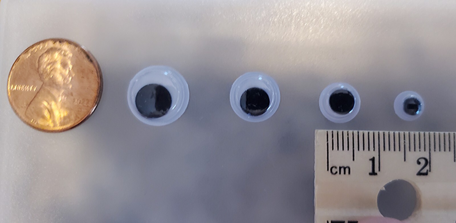 Upins Black Wiggle, Googly Eyes w/ Self-Adhesive, Sizes Vary (16 Pcs), Loose