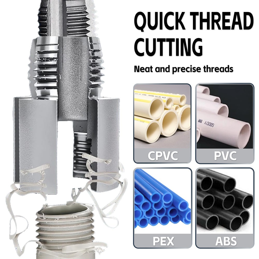 New Integrated Internal & External Pipe Threading-Tool, PVC Pipe Threader Kit