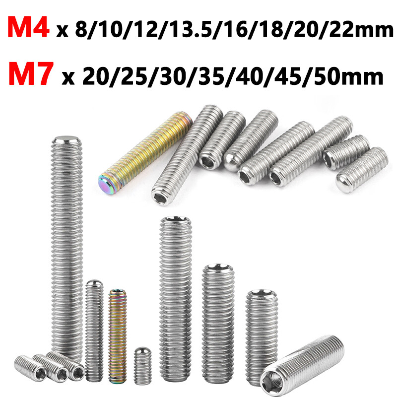 M4/M7 Titanium Bolt Hex Socket Head Cap Screw End Headless Bolt Length 8mm-50mm