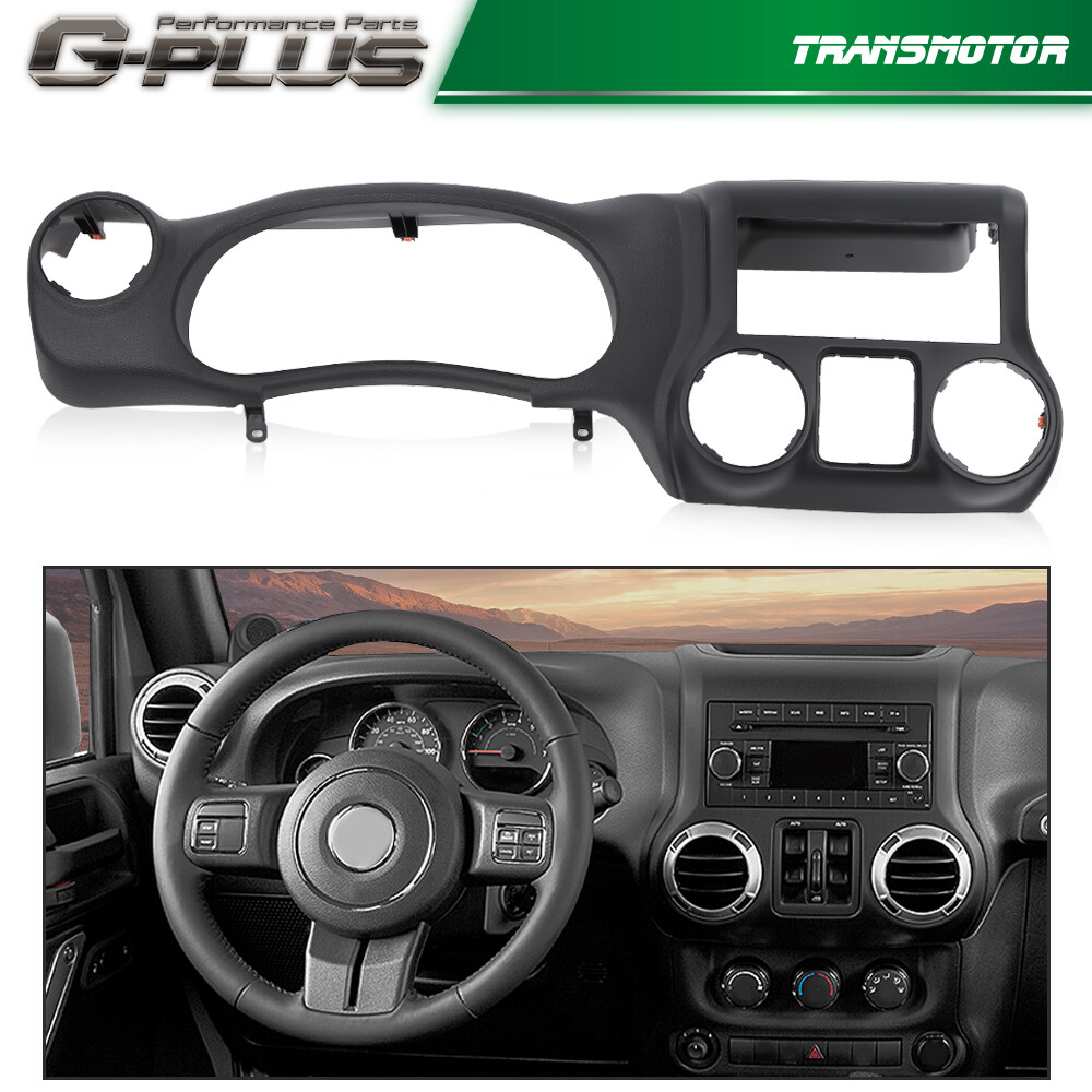 Fit For 2011-2014 Jeep Wrangler Dash Instrument Cluster Trim Panel Bezel