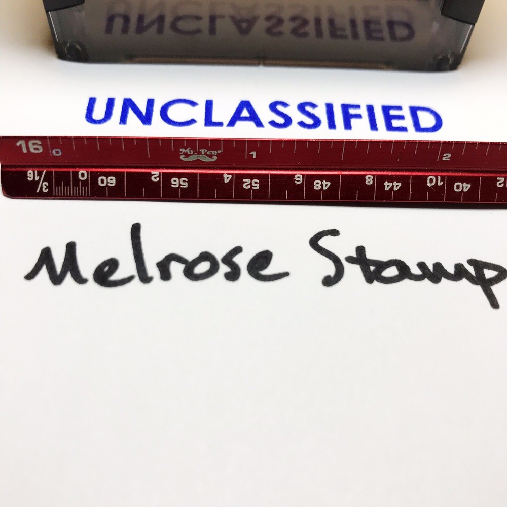 Unclassified Rubber Stamp Blue Ink Self Inking Ideal 4913