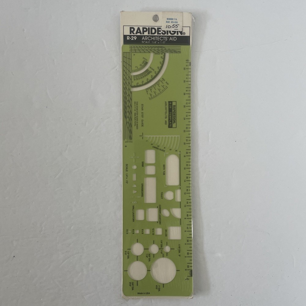 Berol RapiDesign R-29 Architects Aid Template 1/4"